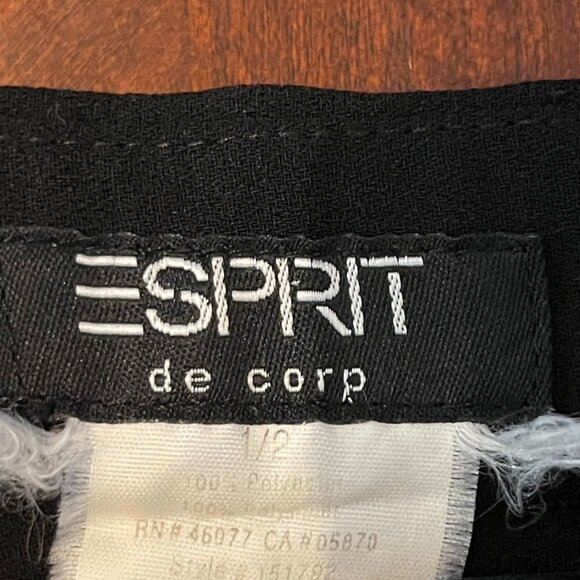 Esprit De Corp Womens Black Wide-Leg Dress Pants Size 1/2 - Picture 3 of 9